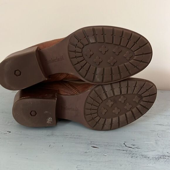 Timberland Sutherlin Bay Brown Leather Stretch Chelsea Ankle Boot | Size 6 - Picture 11 of 13